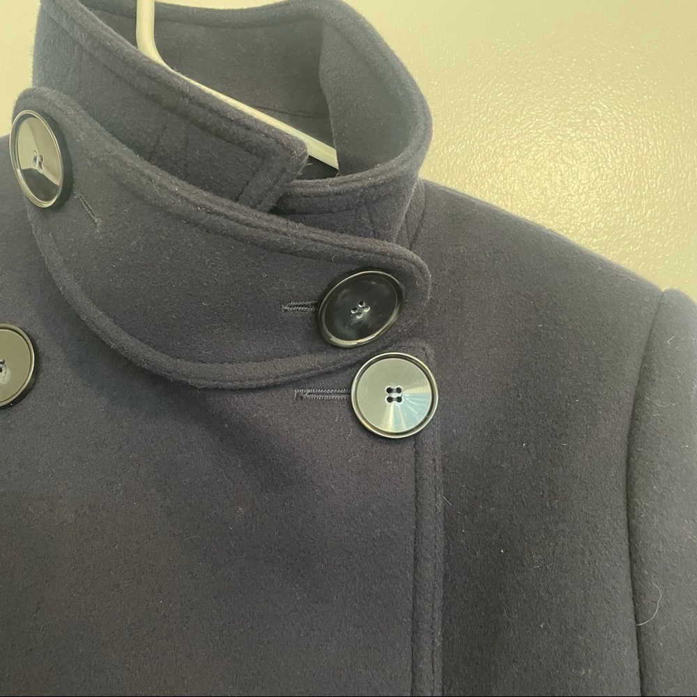 Stella McCartney Double Breasted Long Navy Blue Pea Coat - Picture 8 of 8